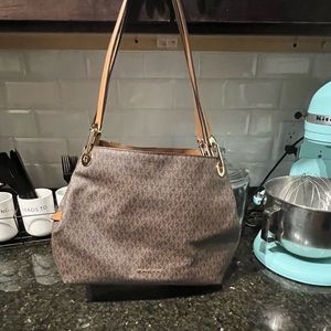 Michael Kors signature monogram shoulder bag